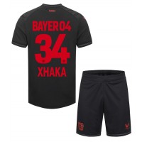 Echipament fotbal Bayer Leverkusen Granit Xhaka #34 Tricou Acasa 2023-24 pentru copii maneca scurta (+ Pantaloni scurti)